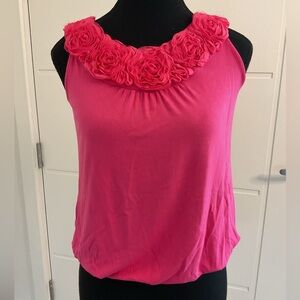 Style & Co Pink Bubble Hem with cute Rose neckline